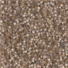 Delica Beads (Miyuki), size 11/0 (same as 12/0), SKU 195006.DB11-1862, silk inside color shell AB, (10gram tube, apprx 1900 beads)