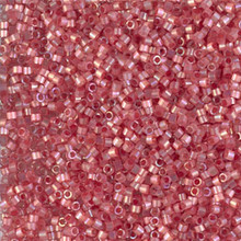 Delica Beads (Miyuki), size 11/0 (same as 12/0), SKU 195006.DB11-1865, silk inside dyed berry AB, (10gram tube, apprx 1900 beads)
