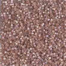 Delica Beads (Miyuki), size 11/0 (same as 12/0), SKU 195006.DB11-1879, silk inside dyed beige AB, (10gram tube, apprx 1900 beads)