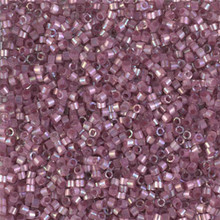 Delica Beads (Miyuki), size 11/0 (same as 12/0), SKU 195006.DB11-1880, silk inside dyed hydrangea AB, (10gram tube, apprx 1900 beads)