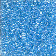 Delica Beads (Miyuki), size 11/0 (same as 12/0), SKU 195006.DB11-1890, transparent sky blue luster, (10gram tube, apprx 1900 beads)