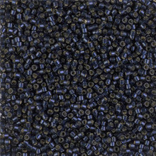 Delica Beads (Miyuki), size 11/0 (same as 12/0), SKU 195006.DB11-2192, duracoat silverlined dyed montana blue, (10gram tube, apprx 1900 beads)