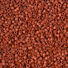 Delica Beads (Miyuki), size 11/0 (same as 12/0), SKU 195006.DB11-2288, matte opaque glazed sienna, (10gram tube, apprx 1900 beads)