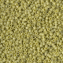 Delica Beads (Miyuki), size 11/0 (same as 12/0), SKU 195006.DB11-2290, matte opaque glazed spring green, (10gram tube, apprx 1900 beads)