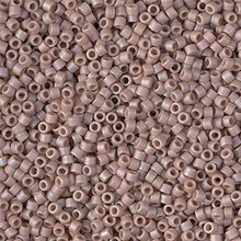 Delica Beads (Miyuki), size 11/0 (same as 12/0), SKU 195006.DB11-2305, matte opaque glazed beige AB, (10gram tube, apprx 1900 beads)