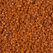 Delica Beads (Miyuki), size 11/0 (same as 12/0), SKU 195006.DB11-2352, duracoat opaque dyed terracotta, (10gram tube, apprx 1900 beads)