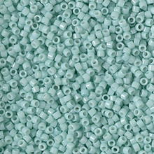Delica Beads (Miyuki), size 11/0 (same as 12/0), SKU 195006.DB11-2356, duracoat opaque dyed pale turquoise, (10gram tube, apprx 1900 beads)