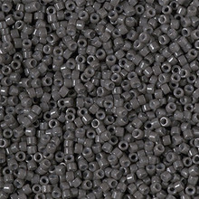 Delica Beads (Miyuki), size 11/0 (same as 12/0), SKU 195006.DB11-2368, duracoat opaque dyed charcoal, (10gram tube, apprx 1900 beads)