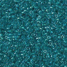 Delica Beads (Miyuki), size 11/0 (same as 12/0), SKU 195006.DB11-2380, inside dyed teal, (10gram tube, apprx 1900 beads)