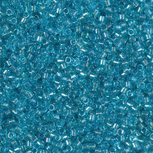 Delica Beads (Miyuki), size 11/0 (same as 12/0), SKU 195006.DB11-2382, inside dyed aqua, (10gram tube, apprx 1900 beads)