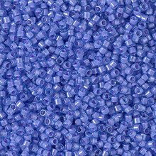 Delica Beads (Miyuki), size 11/0 (same as 12/0), SKU 195006.DB11-2388, inside dyed lavender, (10gram tube, apprx 1900 beads)
