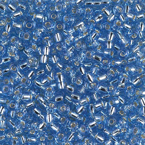 Japanese Miyuki Seed Beads, size 8/0, SKU 189008.MY8-0028, silverlined  cornflower blue , (1 26-28 gram tube, apprx 1120 beads)