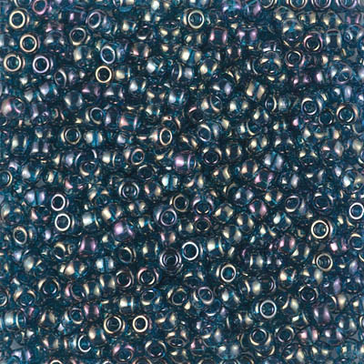 Japanese Miyuki Seed Beads, size 8/0, SKU 189008.MY8-0305, montana blue  gold luster, (1 26-28 gram tube, apprx 1120 beads)