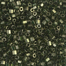 Japanese Miyuki Seed Beads, size 8/0, SKU 189008.MY8-0306cut, olive gold luster cut, (1 26-28 gram tube, apprx 1120 beads)