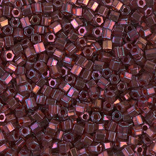 Japanese Miyuki Seed Beads, size 8/0, SKU 189008.MY8-0313cut, cranberry gold luster cut, (1 26-28 gram tube, apprx 1120 beads)