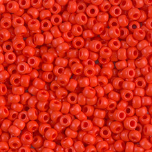 Japanese Miyuki Seed Beads, size 8/0, SKU 189008.MY8-0407, opaque vermilion red, (1 26-28 gram tube, apprx 1120 beads)