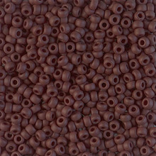 Japanese Miyuki Seed Beads, size 8/0, SKU 189008.MY8-0409F, matte opaque chocolate, (1 26-28 gram tube, apprx 1120 beads)
