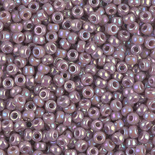 Japanese Miyuki Seed Beads, size 8/0, SKU 189008.MY8-0478, opaque mauve ab, (1 26-28 gram tube, apprx 1120 beads)