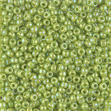 Japanese Miyuki Seed Beads, size 8/0, SKU 189008.MY8-0479, opaque chartreuse ab, (1 26-28 gram tube, apprx 1120 beads)