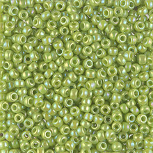 Japanese Miyuki Seed Beads, size 8/0, SKU 189008.MY8-0479, opaque chartreuse ab, (1 26-28 gram tube, apprx 1120 beads)