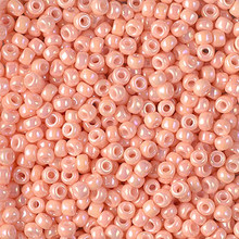 Japanese Miyuki Seed Beads, size 8/0, SKU 189008.MY8-0596, opaque tea rose luster, (1 26-28 gram tube, apprx 1120 beads)
