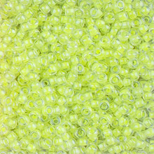 Japanese Miyuki Seed Beads, size 8/0, SKU 189008.MY8-1119, luminous lime aid, (1 26-28 gram tube, apprx 1120 beads)