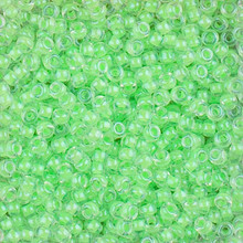 Japanese Miyuki Seed Beads, size 8/0, SKU 189008.MY8-1120, luminous mint green, (1 26-28 gram tube, apprx 1120 beads)
