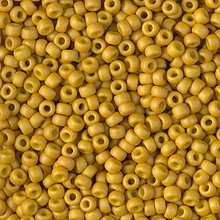 Japanese Miyuki Seed Beads, size 8/0, SKU 189008.MY8-1233, matte opaque mustard, (1 26-28 gram tube, apprx 1120 beads)
