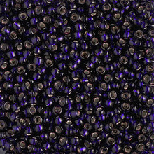 Japanese Miyuki Seed Beads, size 8/0, SKU 189008.MY8-1426, dyed silverlined dark purple, (1 26-28 gram tube, apprx 1120 beads)
