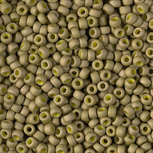 Japanese Miyuki Seed Beads, size 8/0, SKU 189008.MY8-2032, matte opaque golden olive luster, (1 26-28 gram tube, apprx 1120 beads)