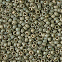 Japanese Miyuki Seed Beads, size 8/0, SKU 189008.MY8-2033, matte opaque light olive luster, (1 26-28 gram tube, apprx 1120 beads)
