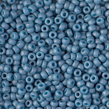 Japanese Miyuki Seed Beads, size 8/0, SKU 189008.MY8-2074, matte opaque pale denim luster, (1 26-28 gram tube, apprx 1120 beads)