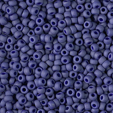 Japanese Miyuki Seed Beads, size 8/0, SKU 189008.MY8-2075, matte opaque cobalt luster, (1 26-28 gram tube, apprx 1120 beads)