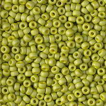 Japanese Miyuki Seed Beads, size 8/0, SKU 189008.MY8-2316, matte opaque lime, (1 26-28 gram tube, apprx 1120 beads)