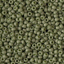 Japanese Miyuki Seed Beads, size 8/0, SKU 189008.MY8-2318, matte opaque olive, (1 26-28 gram tube, apprx 1120 beads)
