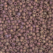 Japanese Miyuki Seed Beads, size 8/0, SKU 189008.MY8-2331, matte metallic dusky clay ab, (1 26-28 gram tube, apprx 1120 beads)