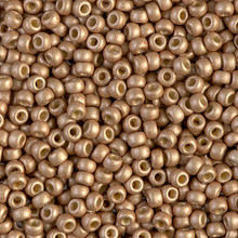 Japanese Miyuki Seed Beads, size 8/0, SKU 189008.MY8-4204F, duracoat galvanized matte champagne, (1 26-28 gram tube, apprx 1120 beads)