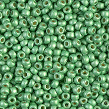 Japanese Miyuki Seed Beads, size 8/0, SKU 189008.MY8-4214F, duracoat galvanized matte dark mint green, (1 26-28 gram tube, apprx 1120 beads)