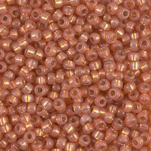 Japanese Miyuki Seed Beads, size 8/0, SKU 189008.MY8-4233, duracoat silverlined dyed rose gold, (1 26-28 gram tube, apprx 1120 beads)