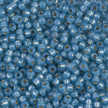 Japanese Miyuki Seed Beads, size 8/0, SKU 189008.MY8-4242, duracoat silverlined dyed aqua, (1 26-28 gram tube, apprx 1120 beads)