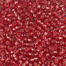 Japanese Miyuki Seed Beads, size 8/0, SKU 189008.MY8-4265, duracoat silverlined dyed light watermelon, (1 26-28 gram tube, apprx 1120 beads)
