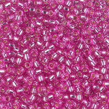 Japanese Miyuki Seed Beads, size 8/0, SKU 189008.MY8-4267, duracoat silverlined dyed pink parfait, (1 26-28 gram tube, apprx 1120 beads)