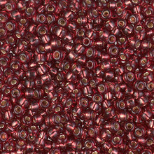 Japanese Miyuki Seed Beads, size 8/0, SKU 189008.MY8-4270, duracaot silverlined dyed magenta, (1 26-28 gram tube, apprx 1120 beads)