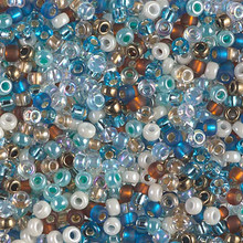 Japanese Miyuki Seed Beads, size 8/0, SKU 189008.MY8-MIX27, surf and sand mix, (1 26-28 gram tube, apprx 1120 beads)