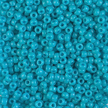 Japanese Miyuki Seed Beads, size 8/0, SKU 189008.MY8-4480, duracoat dyed opaque underwater blue, (1 26-28 gram tube, apprx 1120 beads)
