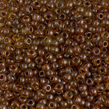 Japanese Miyuki Seed Beads, size 8/0, SKU 189008.MY8-4501, transparent light topaz picasso, (1 26-28 gram tube, apprx 1120 beads)