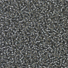 Japanese Miyuki Seed Beads, size 15/0, SKU 189015.MY15-0021, silver lined gray,  (1 12-13gram tube - apprx 3500 beads)