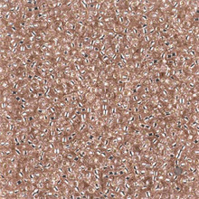 Japanese Miyuki Seed Beads, size 15/0, SKU 189015.MY15-0023, silver lined light blush,  (1 12-13gram tube - apprx 3500 beads)