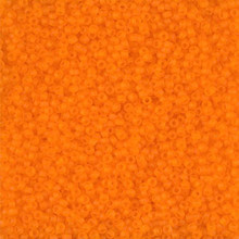 Japanese Miyuki Seed Beads, size 15/0, SKU 189015.MY15-0138F, matte transparent orange,  (1 12-13gram tube - apprx 3500 beads)