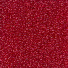 Japanese Miyuki Seed Beads, size 15/0, SKU 189015.MY15-0141F, matte transparent ruby,  (1 12-13gram tube - apprx 3500 beads)